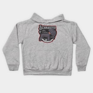 Funny Cute Vintage Black Schnauzer Dog Kids Hoodie